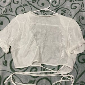 Shein white crop top